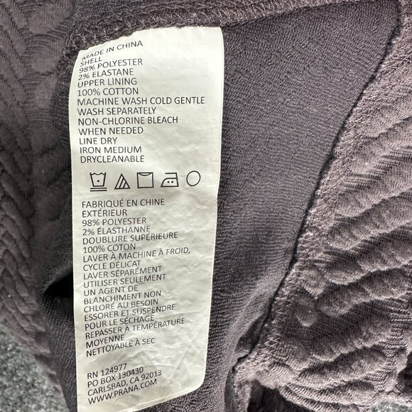 Prana Skirt Womens XS Pencil Purple Textured Stretch Knit Pull On Elastic Waist - Picture 4 of 6